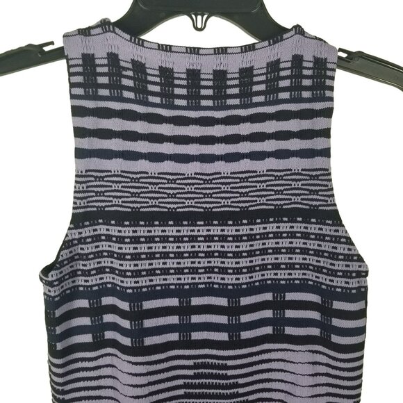 Opening Ceremony Y2K Bodycon Skater Dress Purple Aztec Stripe 2000s Style - Picture 16 of 16